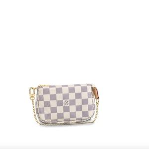 Authentic Louis Vuitton Damier Azur Mini Pochette